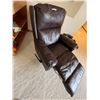Image 2 : Dark Brown Action Leather Recliner 37H x 39D x 26W Excellent Condition