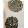 Image 3 : Austrian Decorative Pewter Plate Collection Lrg Are Dinner Plate Size