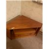 Image 1 : Light Oak Mid Century Modern Corner Unit 20H x 46W x 28D