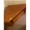Image 2 : Light Oak Mid Century Modern Corner Unit 20H x 46W x 28D