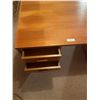 Image 2 : Mid Century Modern Office Desk Light Oak Book Shelf Side 29H x 47W x 26D