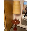 Image 1 : Teak Mid Century Modern Tall Lamp Side Table 62T x 18W