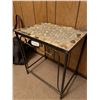 Image 1 : Wroght Iron Table Stone Top 18L x 20H x 13D