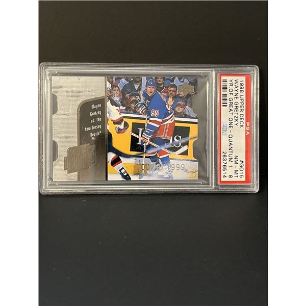 Wayne Gretzky #GO15 YR. OF GREAT ONE - QUANTUM 1 1998 Upper Deck PSA 8 NM-MT