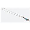 Image 5 : Sterling Turquoise Pendant Necklace