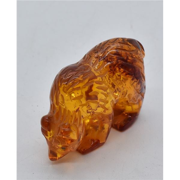 Native American Zuni Amber Bear Fetish