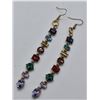 Image 3 : Faceted Rhinestone Dangle Earrings