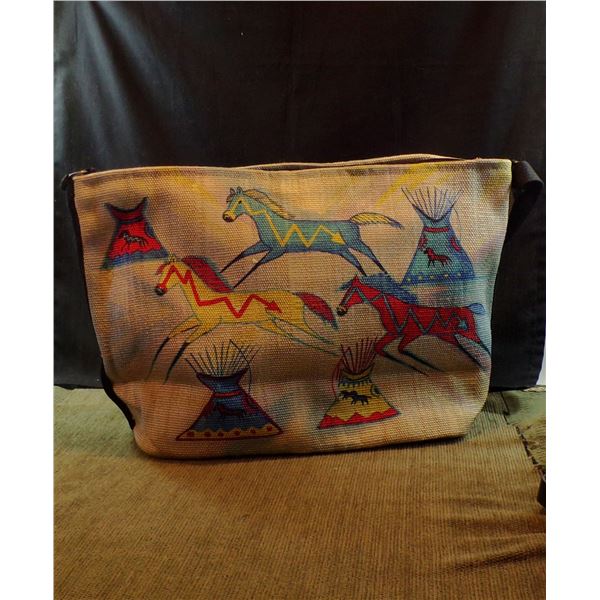 Southwestern Tote Purse with Shoulderstrap