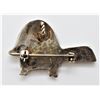 Image 2 : Zuni Sterling Inlay Turtle Pin Pendant