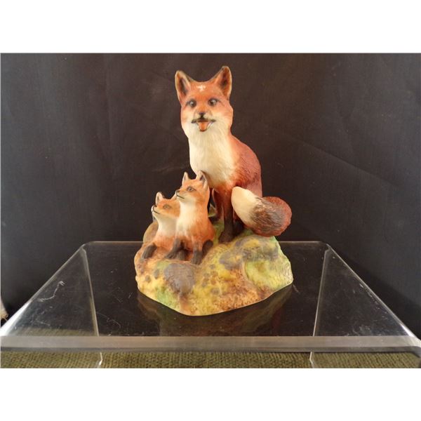 Bisque Fox Family Figurine