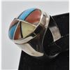 Image 2 : Navajo Sterling Inlay Ring, Size 11.5