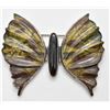 Image 1 : Vintage Sterling Variscite & Onyx Butterfly Pin