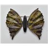 Image 2 : Vintage Sterling Variscite & Onyx Butterfly Pin