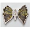 Image 3 : Vintage Sterling Variscite & Onyx Butterfly Pin