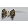 Image 4 : Vintage Sterling Variscite & Onyx Butterfly Pin