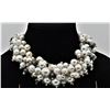 Image 2 : Bold Statement Pearl Cluster Choker and Earrings