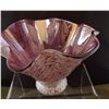Image 2 : Cased Murano Amethyst & Pearlescent Ruffled Vase
