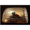 Image 3 : Navajo Sterling Turquoise Belt Buckle