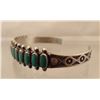 Image 2 : Zuni Old Pawn Sterling Turquoise Cuff Bracelet