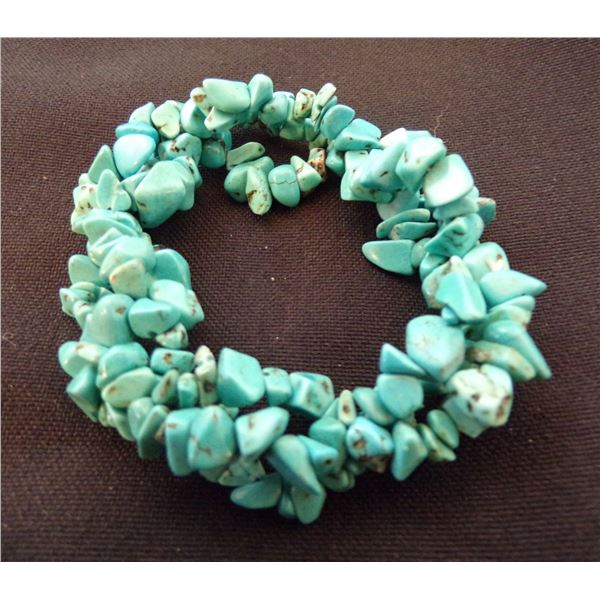Navajo Sleeping Beauty Nugget Stretch Bracelet