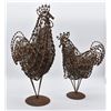Image 1 : Rustic Metal Art Rooster and Hen