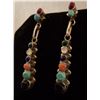 Image 2 : Navajo Sterling Multi Stone Earrings