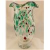 Image 2 : Contemporary Spatter Glass Ruffled Vase
