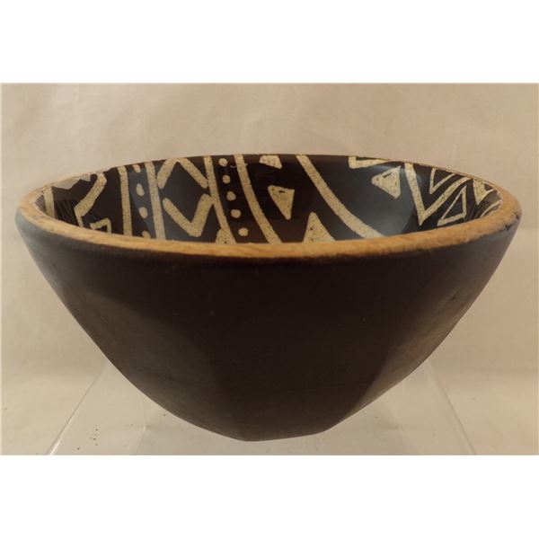 African Carved Wood Bowl