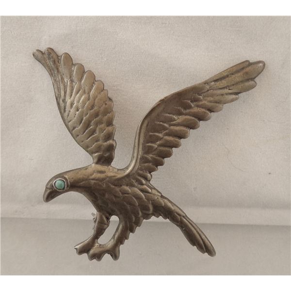 Mexico Sterling Turquoise Eagle Pin