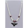 Image 1 : Quail Ridge Shell Heishi Bird Fetish Necklace