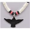 Image 4 : Quail Ridge Shell Heishi Bird Fetish Necklace