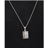 Image 1 : Native American Sterling Inlay Pendant Necklace