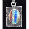 Image 3 : Native American Sterling Inlay Pendant Necklace