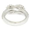 Image 6 : 14K White Gold 1.05 ctw Round Brilliant Diamond Interlocking Loop Love Knot Ring