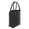 Image 2 : Bottega Veneta Green Leather Intrecciato Weave Open Tote Bag