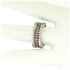 Image 2 : NEW Ladies 14k Gold 1.00 ctw Round White & Brown Diamond Wide Crossover Band Rin