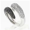 Image 9 : Estate 18k Gold 1.80 ctw Fancy Black & F VS2 Diamond Bypass Snake Wrap Band Ring
