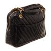 Image 1 : Chanel Black Lambskin Leather Chevron Camera Bag