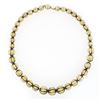 Image 4 : Vintage 14k Yellow Gold 16" Graduated Grooved 8.45-13.00mm Ball Bead Necklace