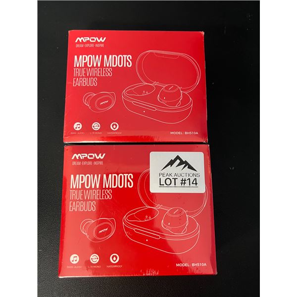 *NEW* Lot of 2 MPOW MDOTS True Wireless Earbuds