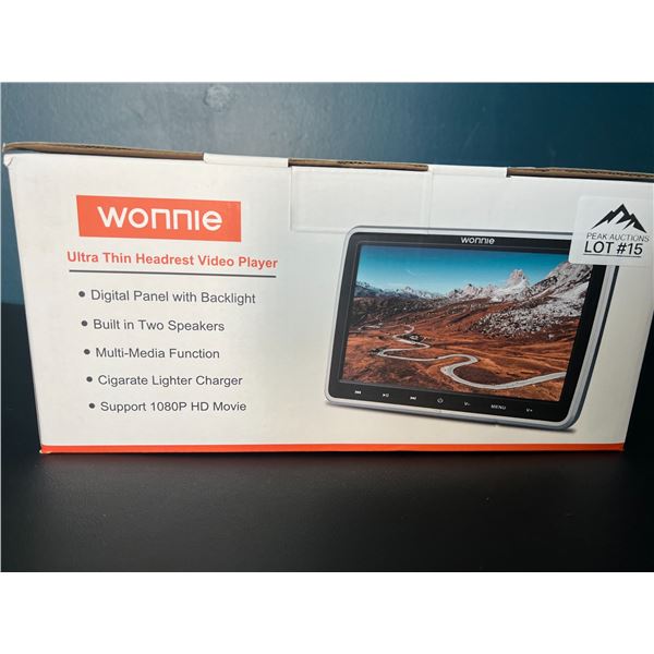 *NEW* Lot of 1 Wonnie Ultra-Thin Headrest Video Player