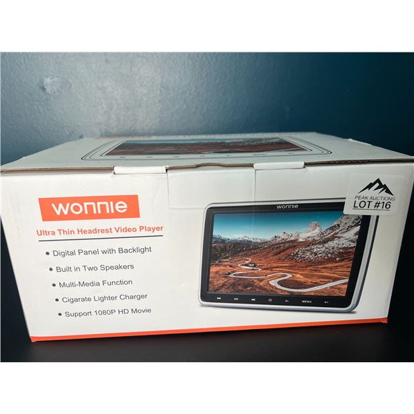 *NEW* Lot of 1 Wonnie Ultra-Thin Headrest Video Player