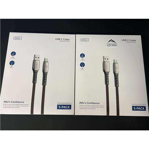 *NEW* Lot of 2 Packs of USB-C Cables (5PCS Per Pack)