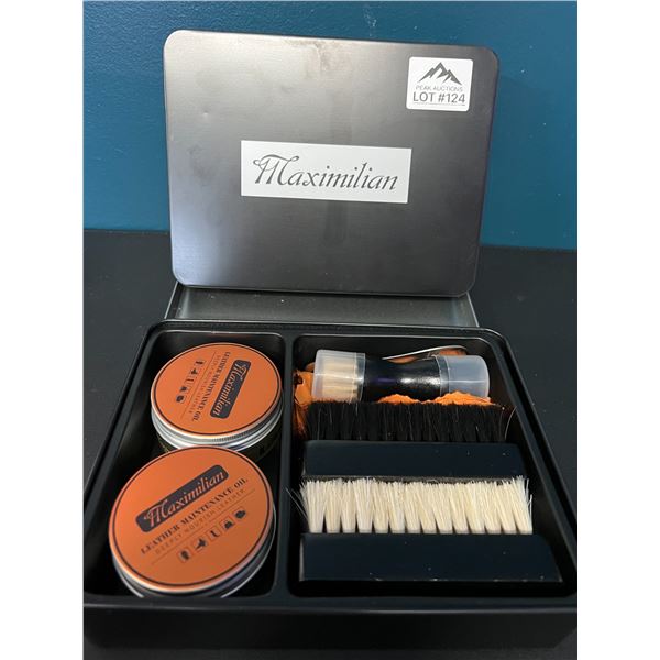 *NEW* Lot of 2 Maximilian Leather Shoe Polish/Cleaning Kits