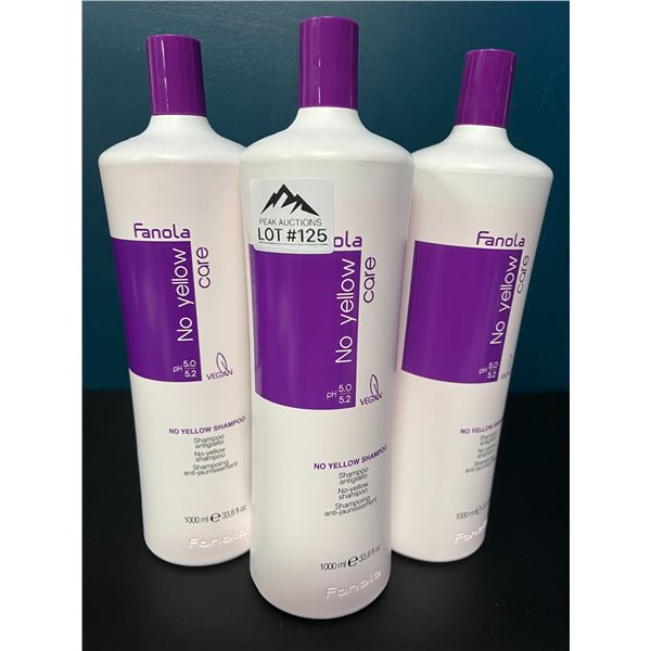 *NEW* Lot of 3 Fanola No-Yellow Shampoos (Large - 1000mL Bottles)