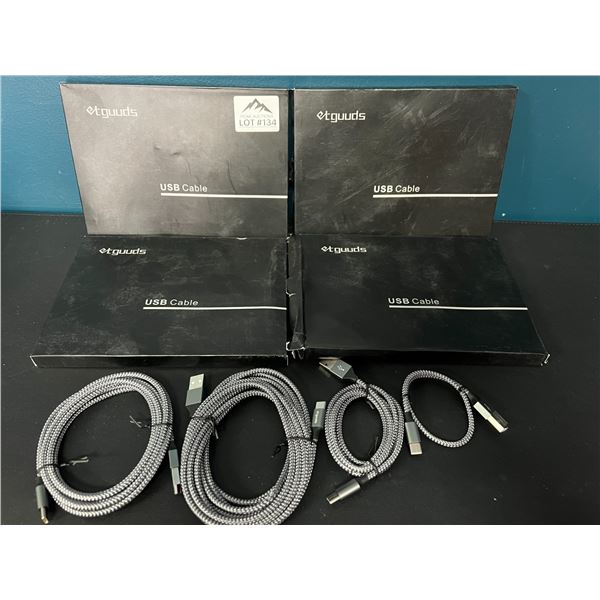 *NEW* Lot of 4 Boxes USB-C Cables (4PCS Per Box!) - Assorted Lengths