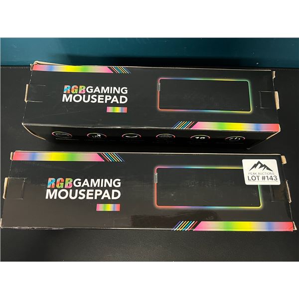 *NEW* Lot of 2 RGB Gaming Illuminated/Light -Up Mousepads