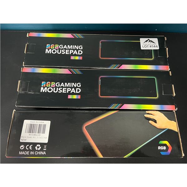 *NEW* Lot of 3 RGB Gaming Illuminated/Light -Up Mousepads