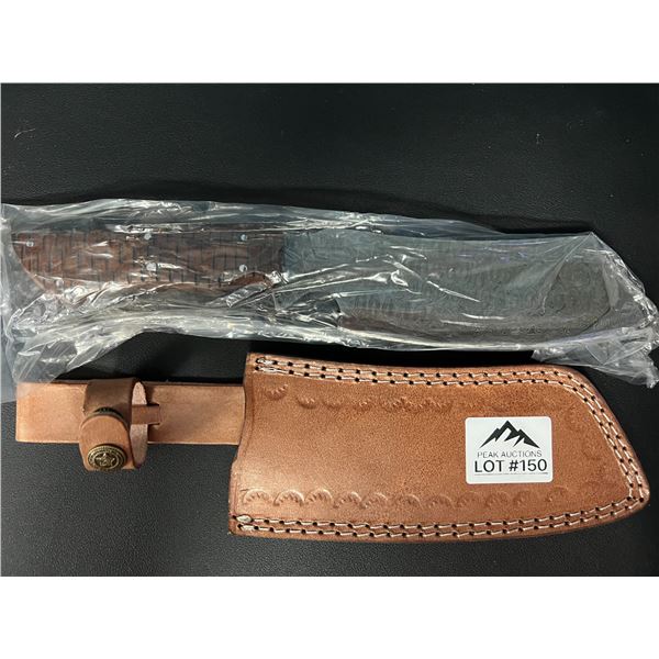 *NEW* Lot of 1 Damascus Steel Hunting Knife w/ Sheath