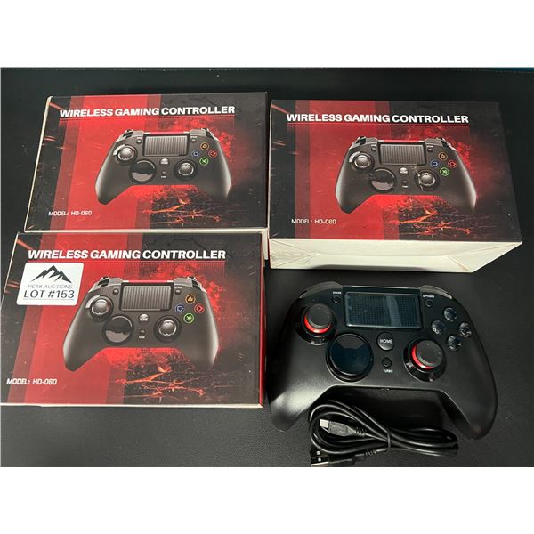 *NEW* Lot of 3 Wireless Gaming Controllers for Playstation 4 & PC